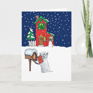 Cartes Pour Fêtes Annuelles Westie Christmas Mail