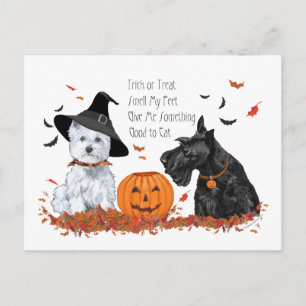 Cartes Pour Fêtes Annuelles Westie et Ecosse Halloween