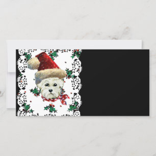 Cartes Pour Fêtes Annuelles Westie Père Noël
