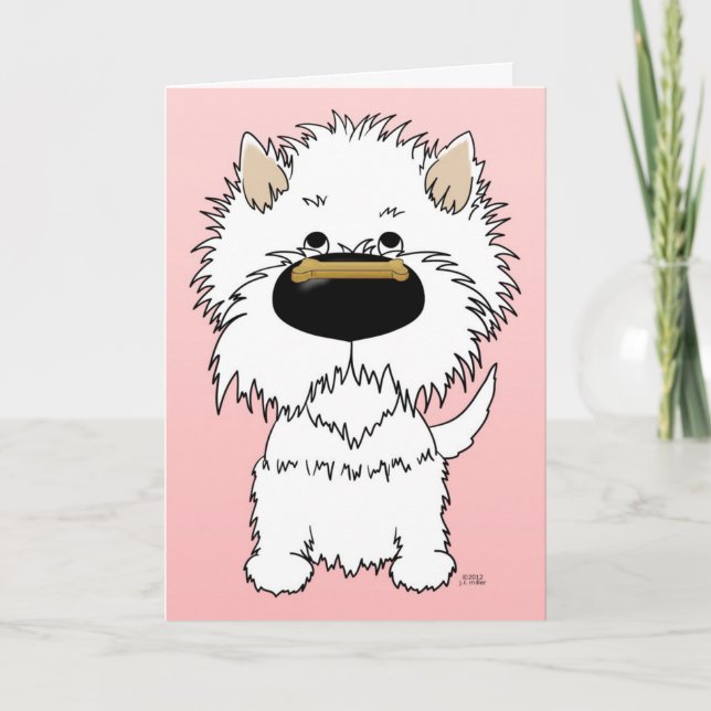 Cartes Pour Fêtes Annuelles Westie Valentine (Devant)