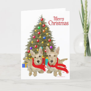 Cartes Pour Fêtes Annuelles Wheaten Scottish Terrier Noël