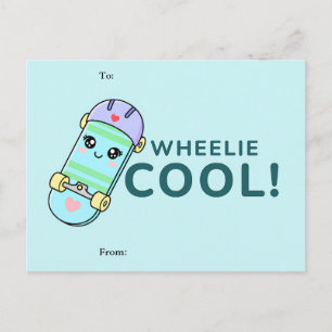 Cartes Pour Fêtes Annuelles Wheelie Cool! Jolie Carton de la Saint-Valentin po