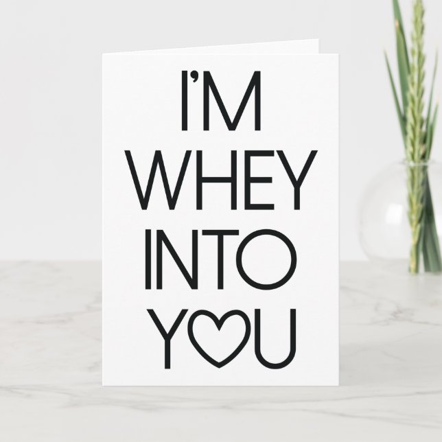 Cartes Pour Fêtes Annuelles Whey Into You Gym Love Valentine's Day Card (Devant)