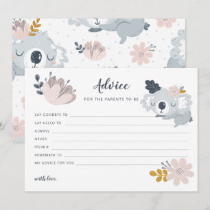 Cartes Pour Fêtes Annuelles Whimiscal fleurs de Koala Conseils aux parents