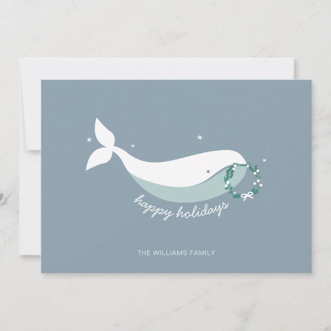 Cartes Pour Fêtes Annuelles Whimsal Christmas Photo Flat Holiday Card (Devant)