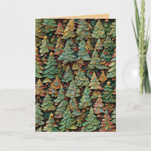 Cartes Pour Fêtes Annuelles Whimsey Forêt de Noël