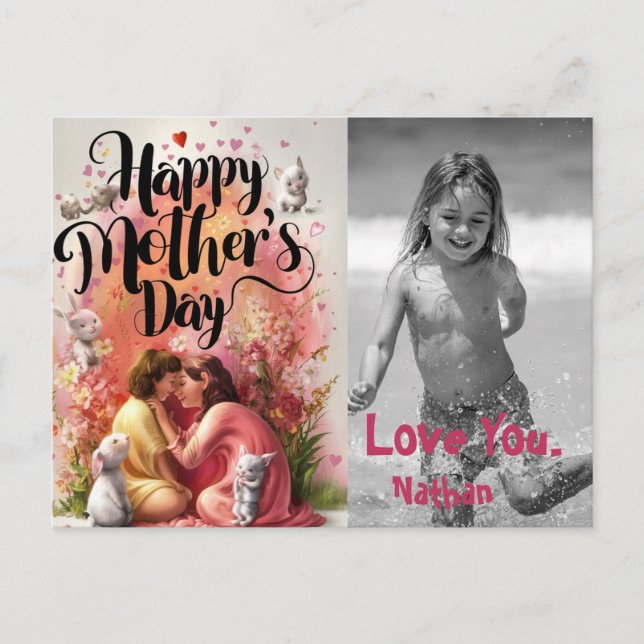 Cartes Pour Fêtes Annuelles *~* Whimsical Loving Mother's Day Photo AP72 (Devant)