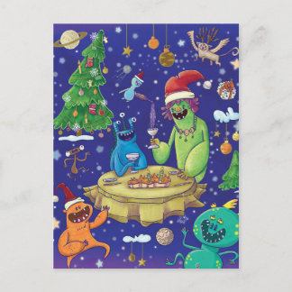 Cartes Pour Fêtes Annuelles Whimsical Monsters Illustration/ 