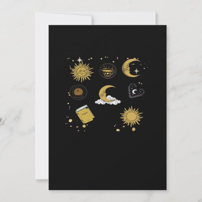 Cartes Pour Fêtes Annuelles Whimsigoth Sun Moon Witchy Classic (Devant)