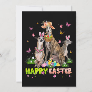 Cartes Pour Fêtes Annuelles Whippet Joyeux oeufs de lapin de Pâques Cadeaux de