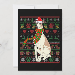 Cartes Pour Fêtes Annuelles Whippet Santa Claus Drôle Chien Amant Noël