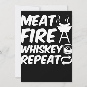 Cartes Pour Fêtes Annuelles Whiskey de feu de viande Répétition Drôle de dir