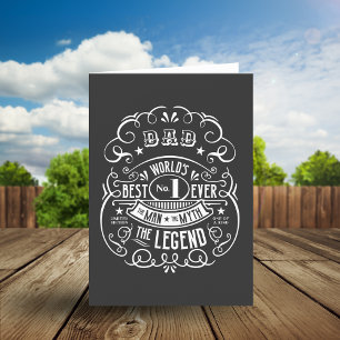 Cartes Pour Fêtes Annuelles Whiskey Étiquette Homme Mythe Légende Papa