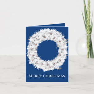 Cartes Pour Fêtes Annuelles White Holiday Wreath