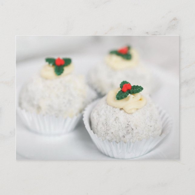 Cartes Pour Fêtes Annuelles White powdered Christmas cakes (Devant)