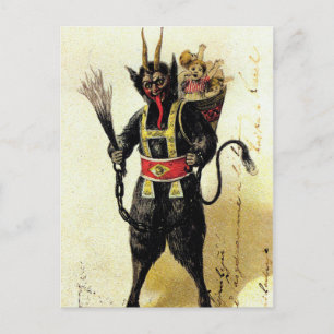 Cartes Pour Fêtes Annuelles Wicked Krampus Effrayant Démon Noël Noël Noël Noël