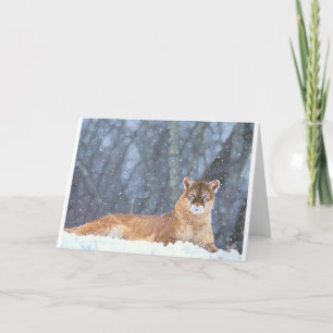 CARTES POUR FÊTES ANNUELLES WILD CAT LIBERTÉ DESTINY ZAZZLE