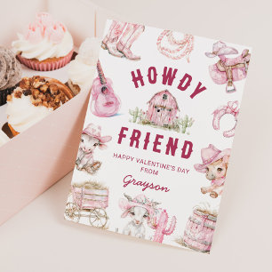 Cartes Pour Fêtes Annuelles Wild West Cowgirl Kids Valentines Day