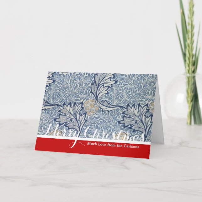 Cartes Pour Fêtes Annuelles William Morris Flower Floral Design (Devant)