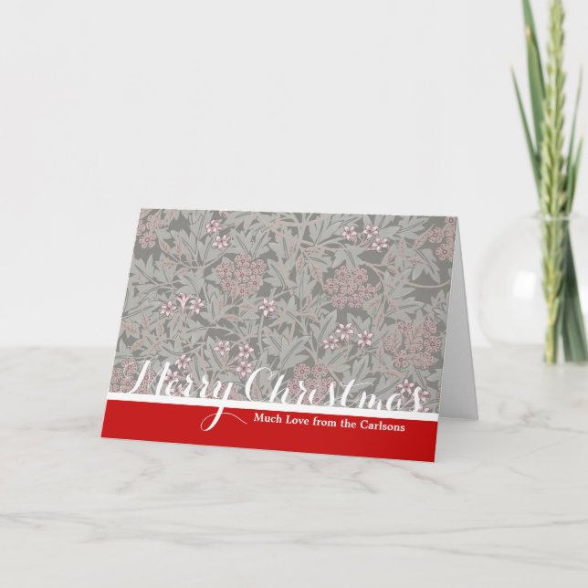 Cartes Pour Fêtes Annuelles William Morris Jasmine Motif de fleurs (Devant)