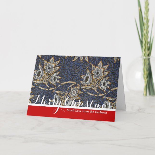 Cartes Pour Fêtes Annuelles William Morris Tulip Willow Blue Motif (Devant)