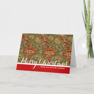 Cartes Pour Fêtes Annuelles William Morris Wandle Anglais Floral Damask Design