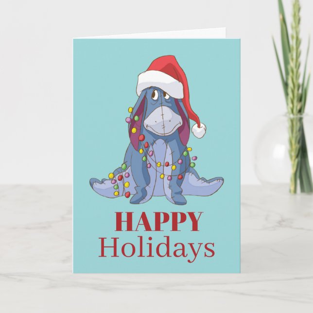 Cartes Pour Fêtes Annuelles Winnie l'Ooh | Eeyore Santa Claus (Devant)