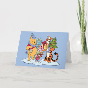 Cartes Pour Fêtes Annuelles Winnie l'Ooh   Joyeux cadeau de vacances