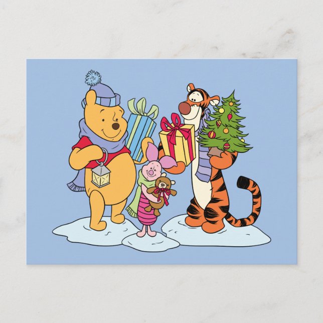 Cartes Pour Fêtes Annuelles Winnie l'Ooh | Joyeux cadeau de vacances (Devant)