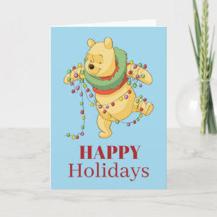 Cartes Pour Fêtes Annuelles Winnie l'Ooh   Lumières de Noël