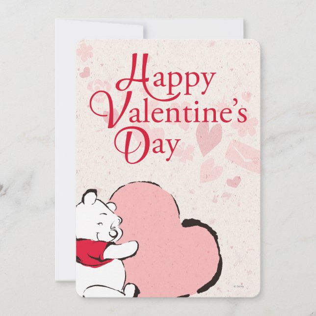 Cartes Pour Fêtes Annuelles Winnie l'Ooh Valentine (Devant)