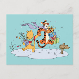 Cartes Pour Fêtes Annuelles Winnie l'ourson   Cadeaux de Noël de Winnie l'ours