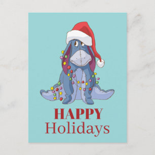 Cartes Pour Fêtes Annuelles Winnie l'ourson   Eeyore Père Noël