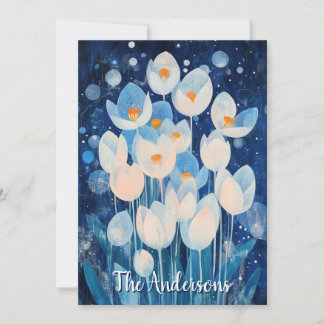 Cartes Pour Fêtes Annuelles Winter Flowers