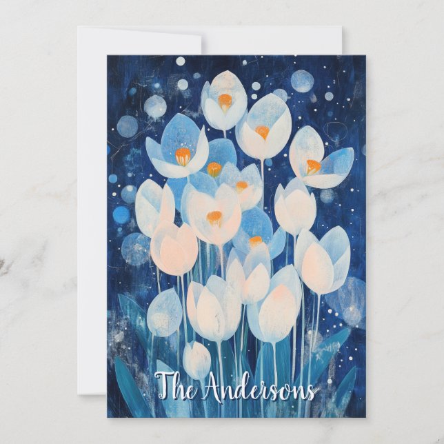 Cartes Pour Fêtes Annuelles Winter Flowers (Devant)