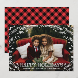 Cartes Pour Fêtes Annuelles Winter Forest | Holiday Photo Card