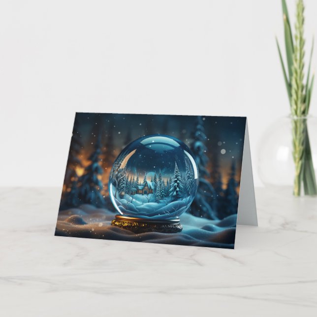 Cartes Pour Fêtes Annuelles Winter Snowglobe (Devant)
