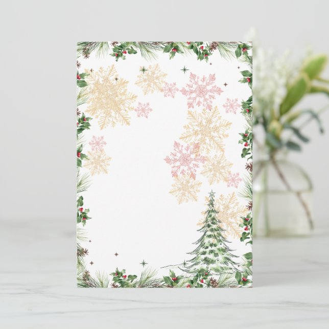 Cartes Pour Fêtes Annuelles Winter Wonderland (Debout devant)