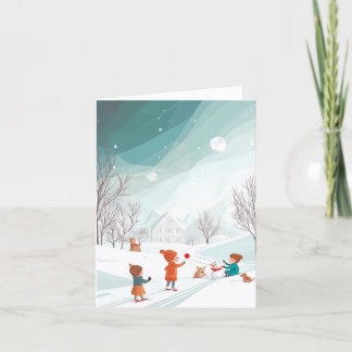 Cartes Pour Fêtes Annuelles Winter Wonderland