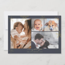 Winter Wonderland Gold Charcoal Family 4 Photos