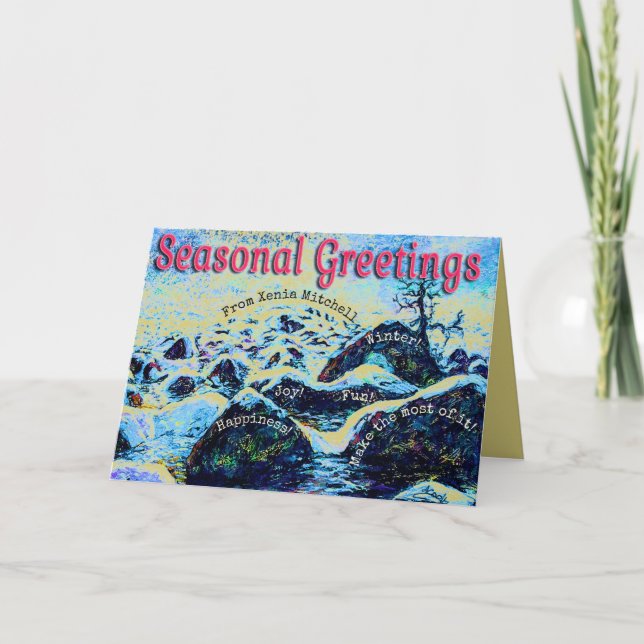 Cartes Pour Fêtes Annuelles Winter Wonderland Salutations saisonnières (Devant)
