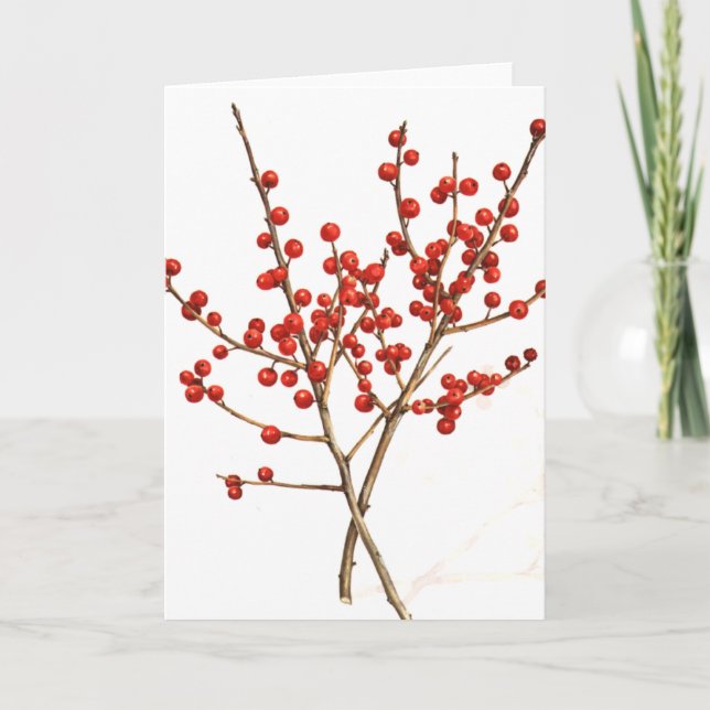 Cartes Pour Fêtes Annuelles Winterberry (Devant)