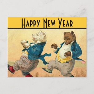 Cartes Pour Fêtes Annuelles Wishes de Dancing Bears