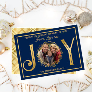 Cartes Pour Fêtes Annuelles Wishing You Holiday Season Peace Love and Jove