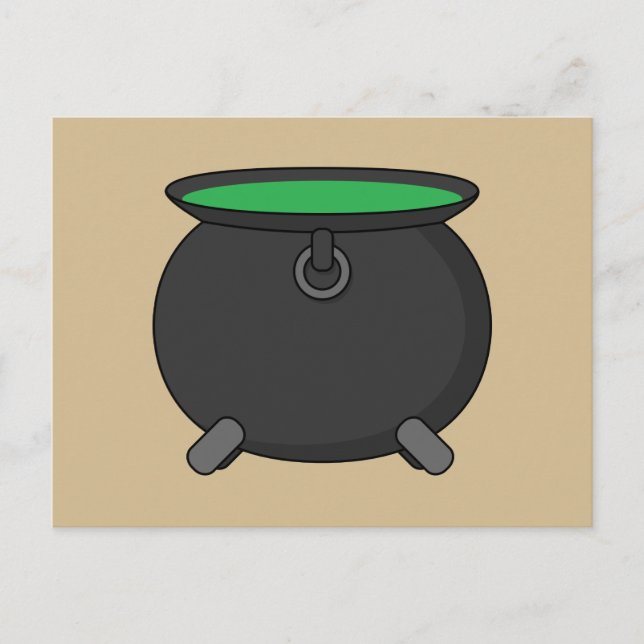 Cartes Pour Fêtes Annuelles Witch Cauldron (Devant)