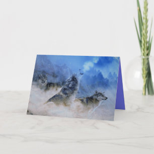 Cartes Pour Fêtes Annuelles Wolf Spirits