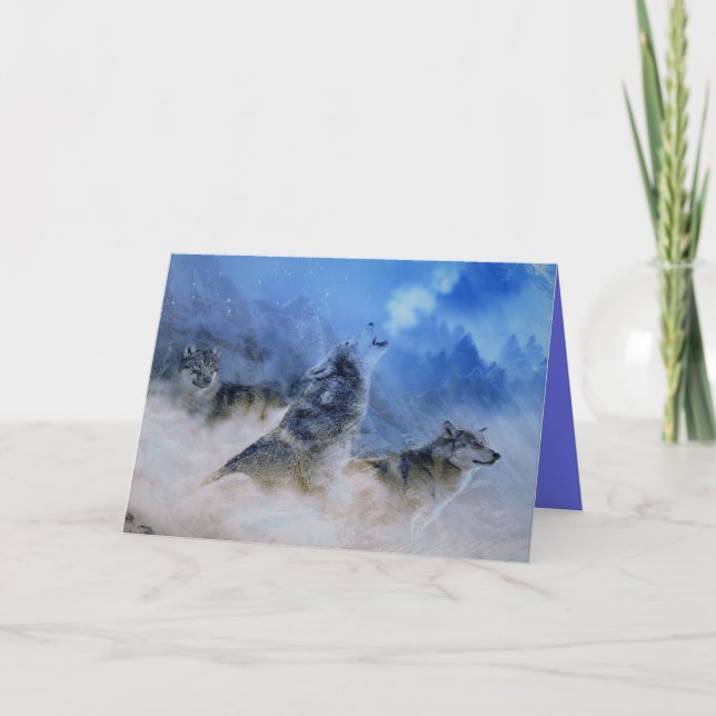 Cartes Pour Fêtes Annuelles Wolf Spirits (Devant)