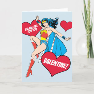 Cartes Pour Fêtes Annuelles Wonder Woman   Je tombe amoureux de toi Saint-Vale