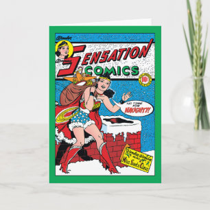 Cartes Pour Fêtes Annuelles Wonder Woman Livrer Des Jouets
