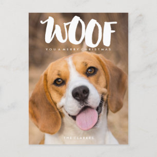 Cartes Pour Fêtes Annuelles WOOF You a Joyeux Noël   Photo de chien